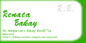 renata bakay business card